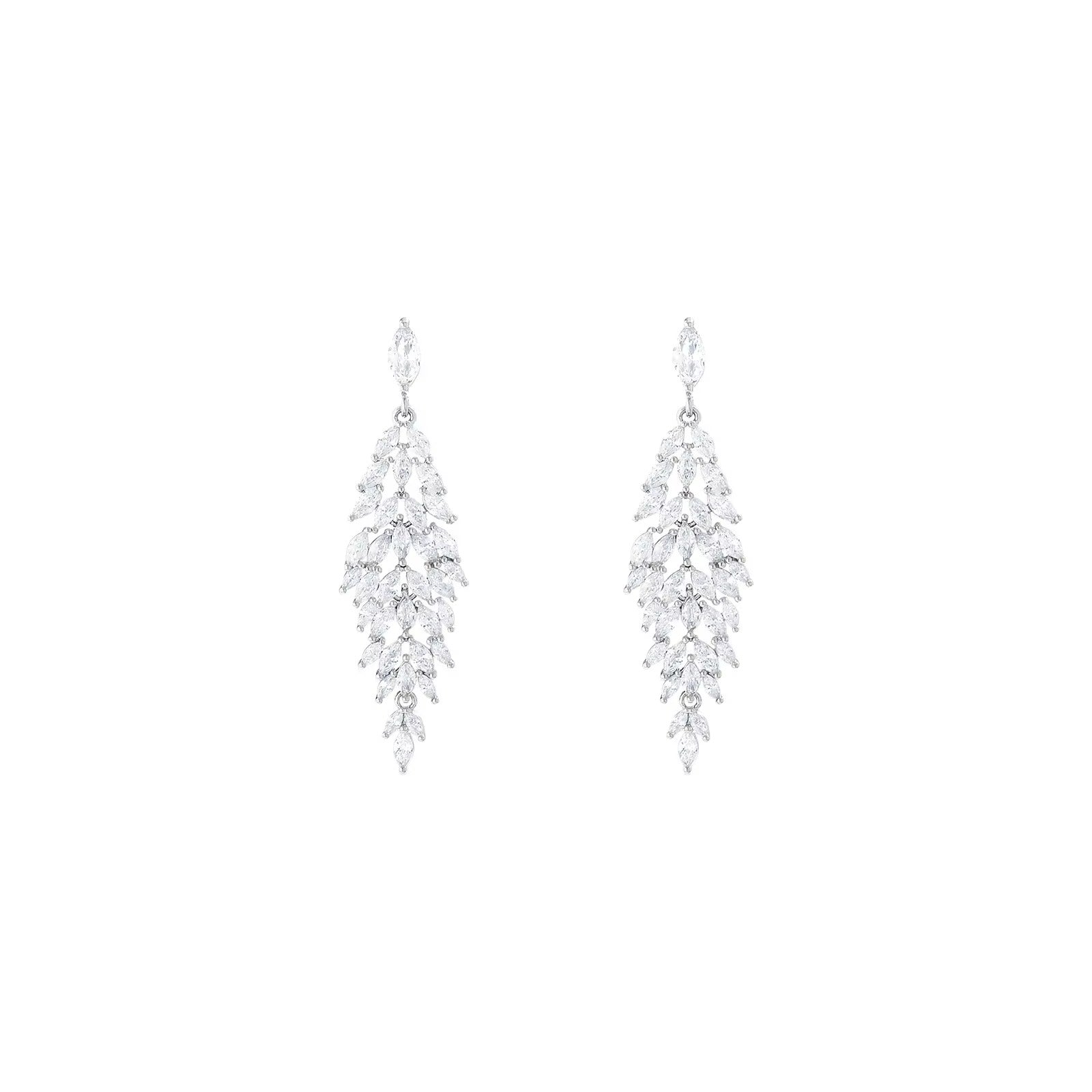 Orecchini Luxury in Argento 925 con Zirconia – Eleganza Scultorea da Sera