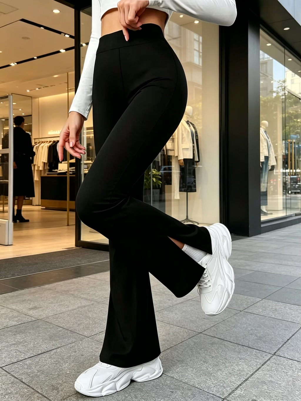 Pantaloni Flare Sculpt – Vita Alta Modellante