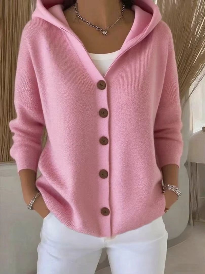 Cardigan Avvolgente con Cappuccio "Cozy Chic"