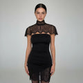 Abito Mini Nero in Pizzo – Eleganza Sensuale