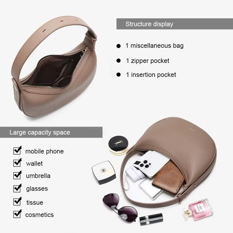 Borsa a Mezzaluna Donna FOXER – Minimal Elegance 2026
