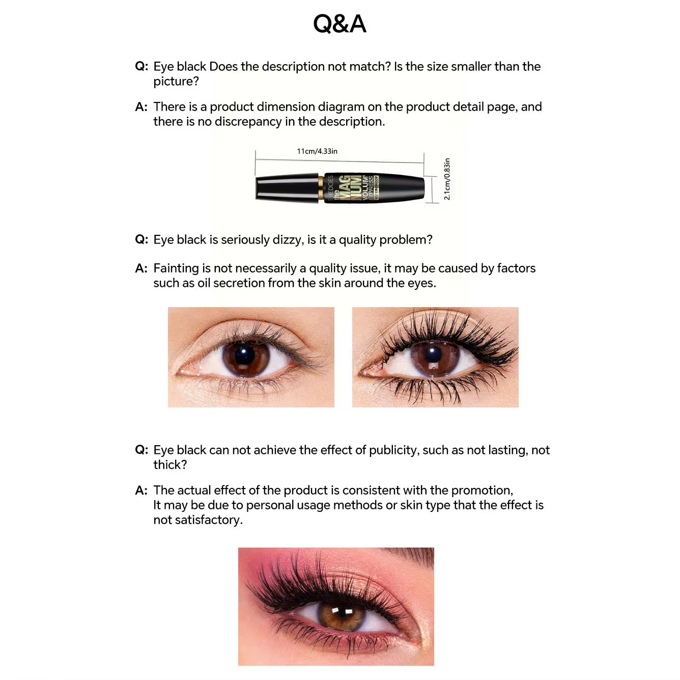 Mascara Nero 4D Effetto Extension – Volume Estremo, Allungante e Waterproof