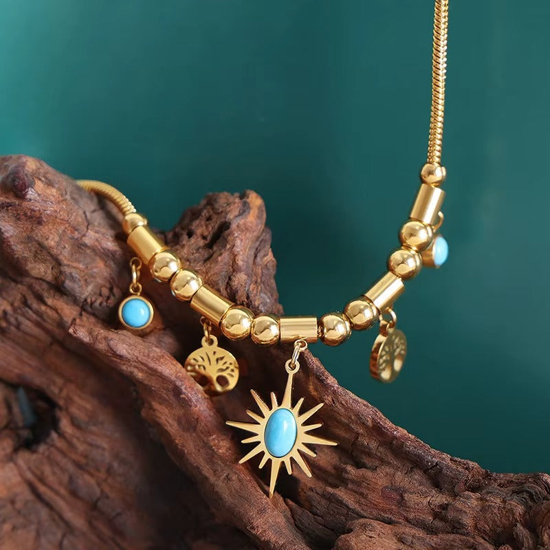 Set Gioielli Elegance Gold™ – Collana & Bracciale con Charms