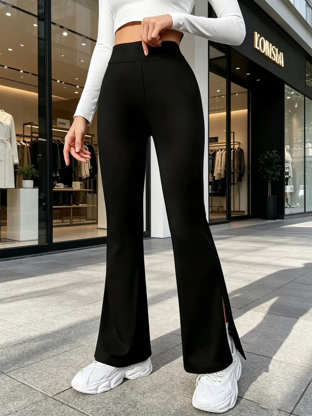 Pantaloni Flare Sculpt – Vita Alta Modellante