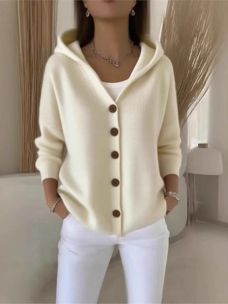 Cardigan Avvolgente con Cappuccio "Cozy Chic"