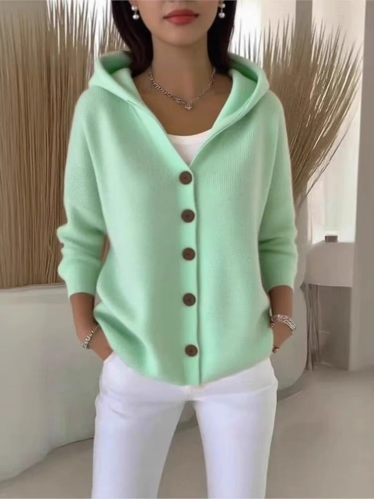 Cardigan Avvolgente con Cappuccio "Cozy Chic"