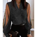 Camicia Elegante Donna con Maniche in Pizzo – Stile Raffinato & Femminile