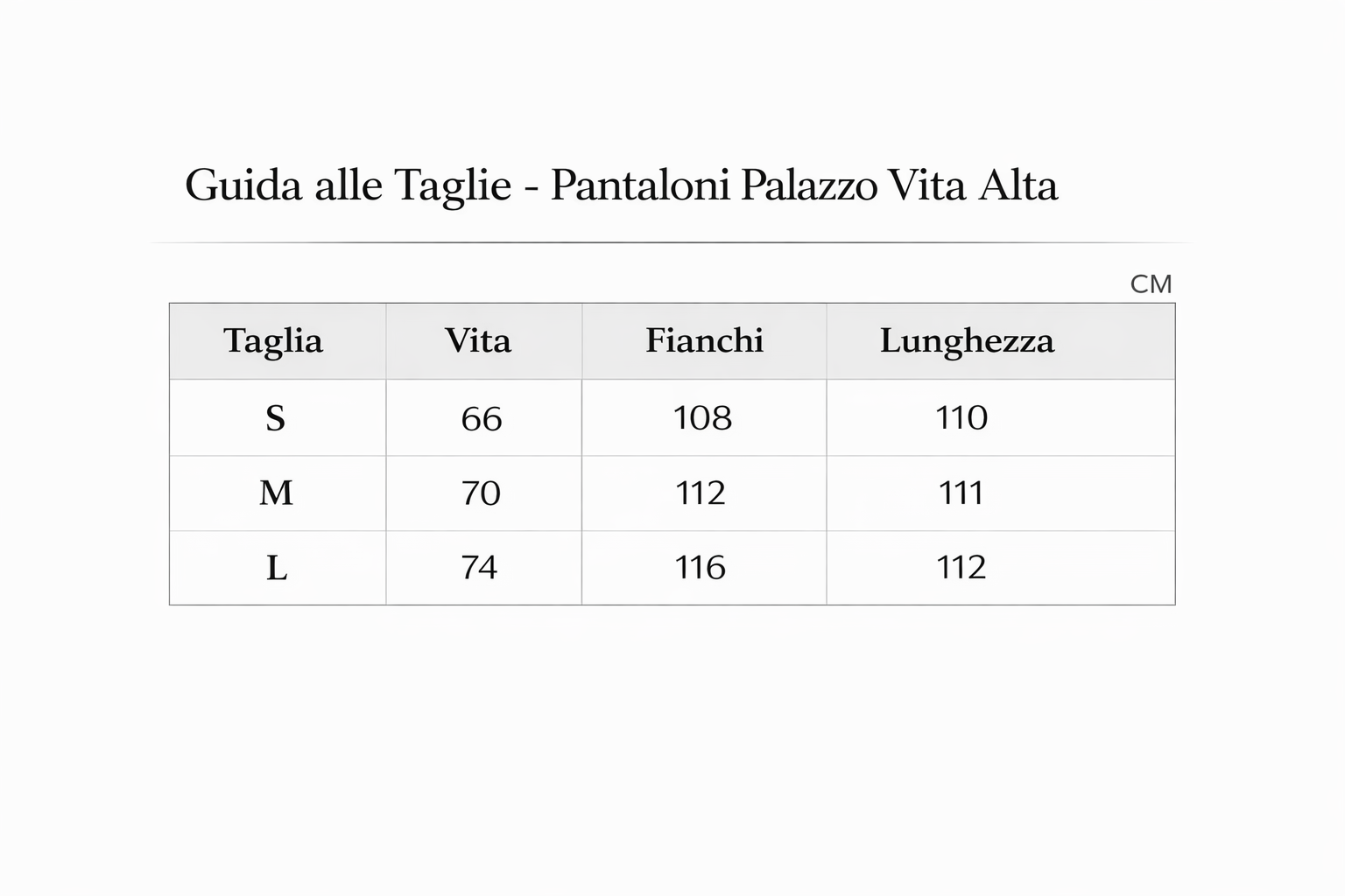 Pantaloni Palazzo Vita Alta - Linea Elegance