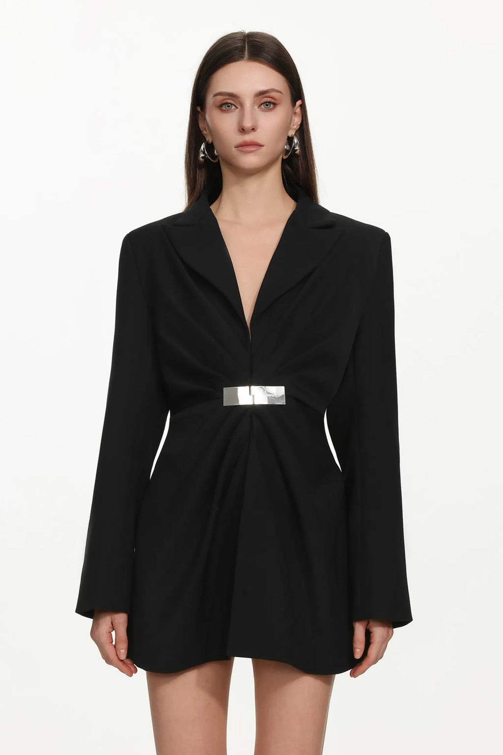Abito Blazer Elegante con Cintura Metallica – Mini Dress Sartoriale