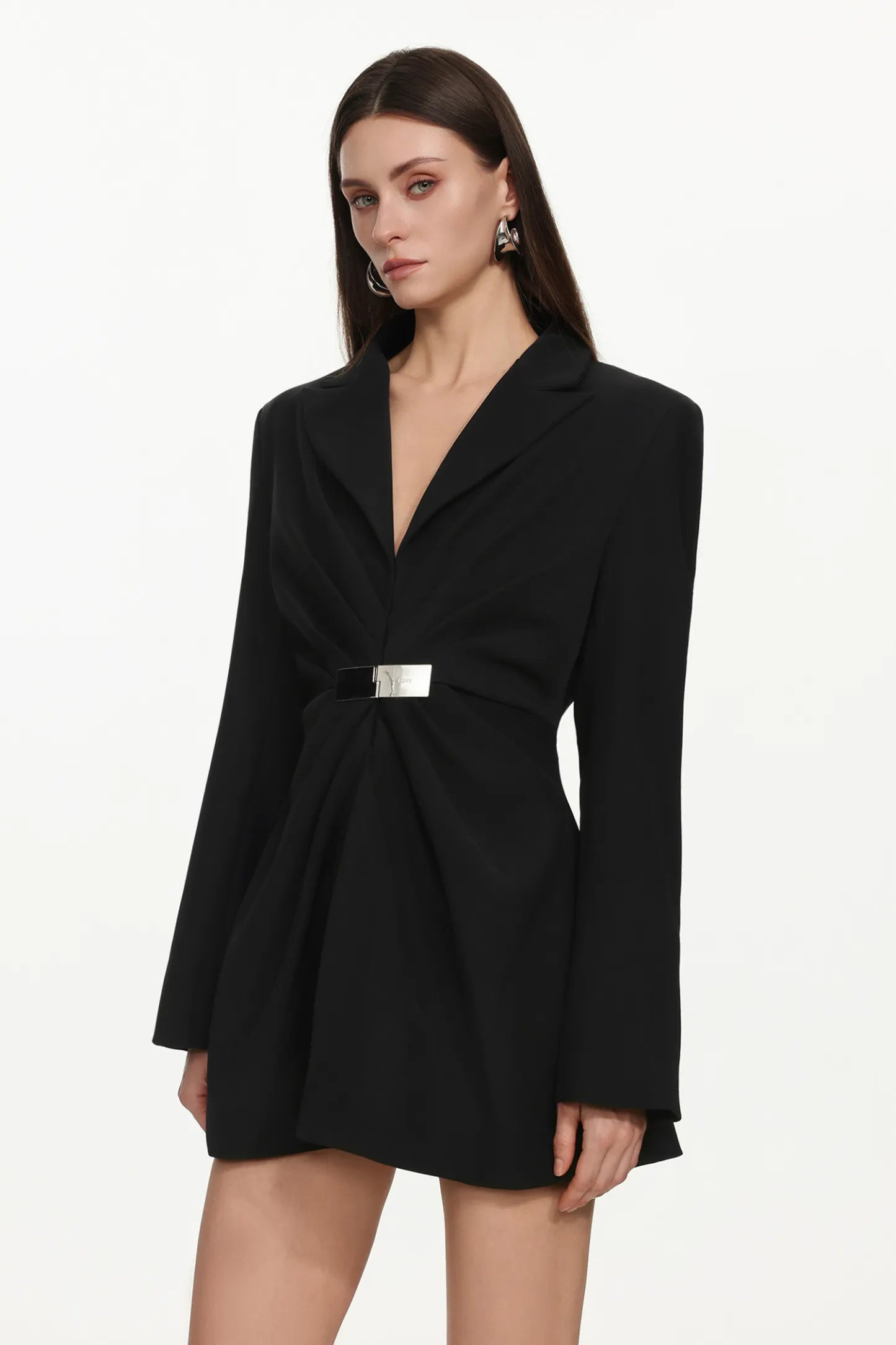 Abito Blazer Elegante con Cintura Metallica – Mini Dress Sartoriale